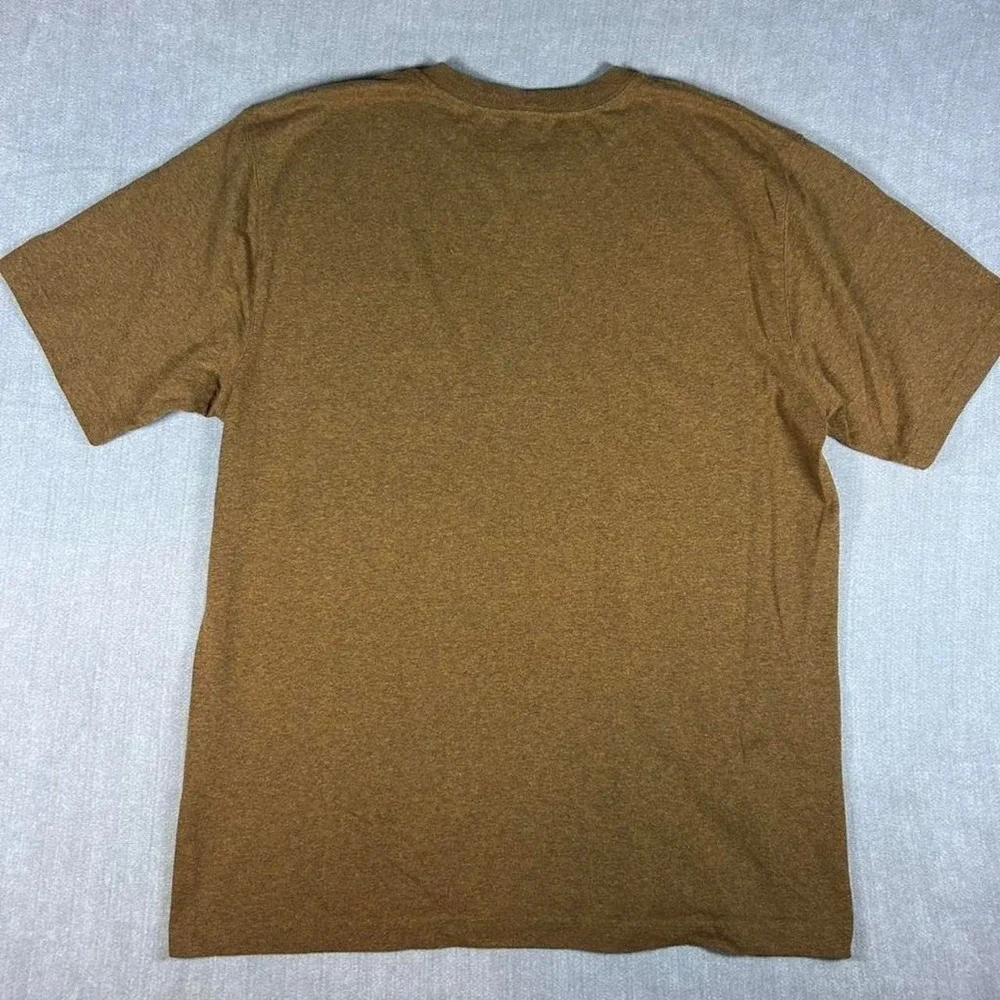 Carhartt K87 Mens Brown Heathered Pocket T-Shirt Workwear Short Sleeve Tee Large